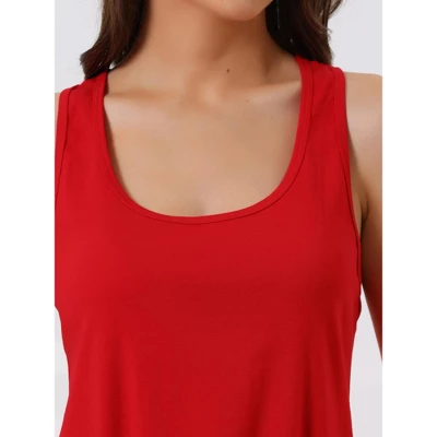 Cheibear Women's Tank Racerback Sleeveless Nightgown 3 Cheibear Women's Tank Racerback Sleeveless Nightgown - Image 3