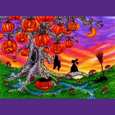 Women's Design By Humans WAITING FOR HALLOWEEN By Buddyforme Racerback Tank Top 1 Women's Design By Humans WAITING FOR HALLOWEEN By Buddyforme Racerback Tank Top