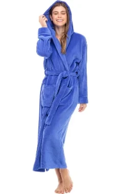 Women's Classic Winter Robe, Hooded Cozy Plush Fleece Bathrobe -Trendy Women GUEST 4ec7be9e 46b5 46ad a6a5 68ffdde8a633