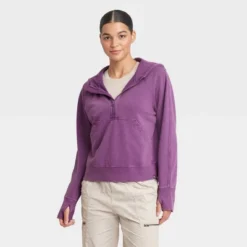 Women's 1/2 Zip Fleece Pullover - JoyLab™ -Trendy Women GUEST 4fcabd76 dd71 4068 bb55 2fa5abd40d06