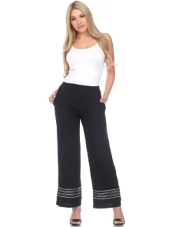 Women's Wide-Leg Pants - White Mark -Trendy Women GUEST 5259c732 584c 483a 8bf3 cb876dec13a6