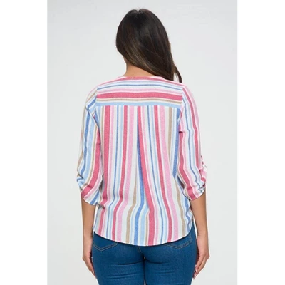 WEST K Women's Alexa Surplice Rolltab Blouse 2 WEST K Women's Alexa Surplice Rolltab Blouse - Image 2