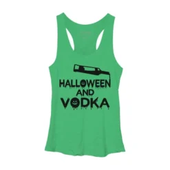 Women's Design By Humans Halloween And Vodka By Melcu Racerback Tank Top -Trendy Women GUEST 54f9240e 71ec 466b ba77 df4f29c89c33