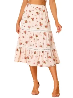 Allegra K Women's Floral Midi Skirts Elastic Waist Tiered Flowy Chiffon Skirts 9 Allegra K Women's Floral Midi Skirts Elastic Waist Tiered Flowy Chiffon Skirts -Trendy Women GUEST 55b23b4b f639 4eb6 949b 1c7533f6f78e