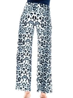 Women's Printed Palazzo Pants - White Mark