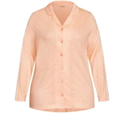 Women's Plus Size Button Through Sleep Top - Pink | AVENUE -Trendy Women GUEST 55efd25b 6d1f 41a6 b2b5 f30e2cda767b
