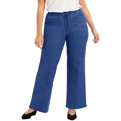 June + Vie By Roaman's Women’s Plus Size Curvie Fit Wide-Leg Jeans 6 June + Vie By Roaman's Women’s Plus Size Curvie Fit Wide-Leg Jeans - Image 6