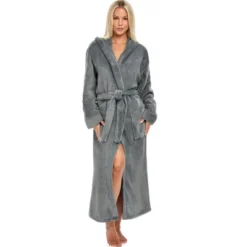 Women's Classic Winter Robe, Hooded Cozy Plush Fleece Bathrobe -Trendy Women GUEST 582f8a3d 9836 4e3d 9f9c 4f138d8b8bcb