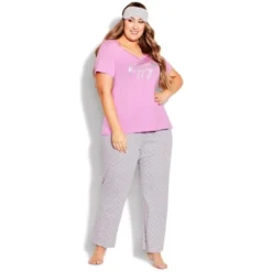 Women's Plus Size Happy Sleep Set - Lilac | AVENUE 13 Women's Plus Size Happy Sleep Set - Lilac | AVENUE -Trendy Women GUEST 58808cf4 d40a 4d15 913b bf28d6ef4b89
