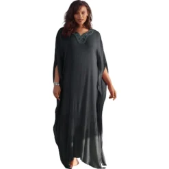Swim 365 Women’s Plus Size Long Embellished Cover Up