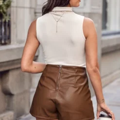 Women's Ribbed Turtleneck Tank Top - Cupshe -Trendy Women GUEST 5883795f 22a1 4f90 8f74 586bc530c129