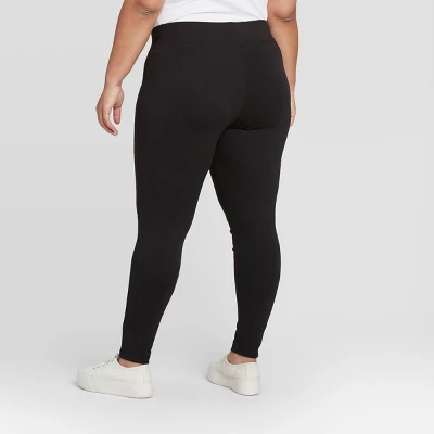 Women's High Waist Ponte Leggings - A New Day Black 3 Women's High Waist Ponte Leggings - A New Day Black - Image 3