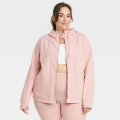 Women's Full Zip Fleece Hoodie - All In Motion™ -Trendy Women GUEST 5a7c5633 a0f6 4b68 821d ba78f244882d