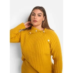 Rebdolls Women's Posey Knit Button Detail Oversized Sweater -Trendy Women GUEST 5b5c7317 cf02 4a3a a65b f524a03ae740