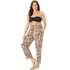 Swimsuits For All Women’s Plus Size Tie Front Pant