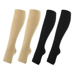 Unique Bargains Zipper Pressure Open Toe Compression Sleeves Knee High 2 Pair -Trendy Women GUEST 5e0e2724 4cba 4aa3 a400 477aaa54be26