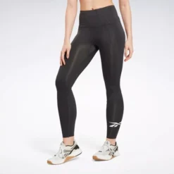 Reebok Workout Ready Vector Leggings Womens Athletic Leggings -Trendy Women GUEST 5ffc0d03 f586 49fe b7d3 075a60364065