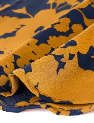 Allegra K Women's High Elastic Waist Belted Slit A-Line Midi Floral Print Skirt 5 Allegra K Women's High Elastic Waist Belted Slit A-Line Midi Floral Print Skirt - Image 5