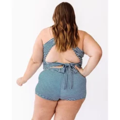 Lime Ricki Women's Indigo Stripe Cross-Back Crop Top 8 Lime Ricki Women's Indigo Stripe Cross-Back Crop Top -Trendy Women GUEST 6100158a 78d7 465b ae41 b2cc8ba615da