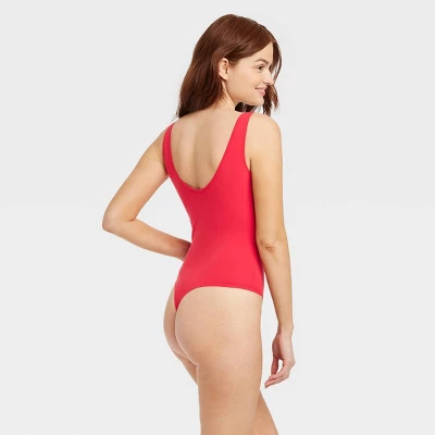 Women's Cotton Bodysuit - Auden™ Red 1 Women's Cotton Bodysuit - Auden™ Red