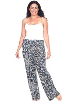 Women's Plus Size Geometric Printed Palazzo Pants - White Mark 7 Women's Plus Size Geometric Printed Palazzo Pants - White Mark -Trendy Women GUEST 626ac111 95aa 4bb3 b79d f39786ac75d2