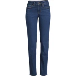 Lands' End Lands' End Women's Tall Recover Mid Rise Boyfriend Blue Jeans -Trendy Women GUEST 64f73eab ee06 4777 b9f6 eaff71adc623