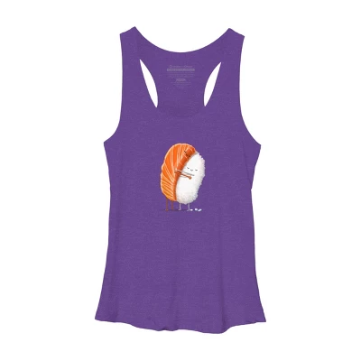 Women's Design By Humans Sushi Hug By Andremullerdko Racerback Tank Top 4 Women's Design By Humans Sushi Hug By Andremullerdko Racerback Tank Top - Image 4