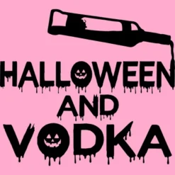 Women's Design By Humans Halloween And Vodka By Melcu Racerback Tank Top