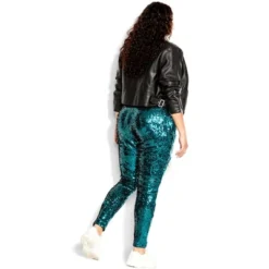 Women's Plus Size Sequin Party Pant - Emerald | CITY CHIC 17 Women's Plus Size Sequin Party Pant - Emerald | CITY CHIC -Trendy Women GUEST 66f5f49f 744d 4213 8679 48adf0385a99