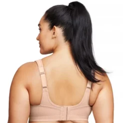 Glamorise Womens High Impact Wonderwire Sports Underwire Bra 9066 Café