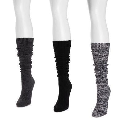 MUK LUKS Women's 3 Pair Pack Knee High Socks 2 MUK LUKS Women's 3 Pair Pack Knee High Socks - Image 2