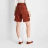 Women's Cord Oversized Trouser Shorts - Future Collective™ With Reese Blutstein Rust