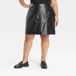 Women's Faux Leather Mini A-Line Skirt - Ava & Viv™ 7 Women's Faux Leather Mini A-Line Skirt - Ava & Viv™ -Trendy Women GUEST 6c7fe2c8 2d45 413d 85f0 1cad4e17dcd7