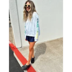 Women's Ascot + Hart Graphic Pull On Shorts - Blue -Trendy Women GUEST 6cc80497 0242 46e9 b0a8 764f12e2a200