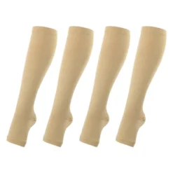 Unique Bargains Zipper Pressure Open Toe Compression Sleeves Knee High 2 Pair -Trendy Women GUEST 6d8151aa 192b 4583 b50e 8ee7c9b4358b