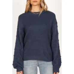 Petal And Pup Katrina Textured Sleeve Crewneck Knit Sweater -Trendy Women GUEST 6dccf4a9 e7f2 4532 bb5c 07a4458e351e