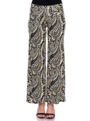Women's Printed Palazzo Pants - White Mark 7 Women's Printed Palazzo Pants - White Mark - Image 7