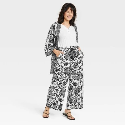 Women's Relaxed Fit Wide Leg Pants - Knox Rose™ 2 Women's Relaxed Fit Wide Leg Pants - Knox Rose™ - Image 2