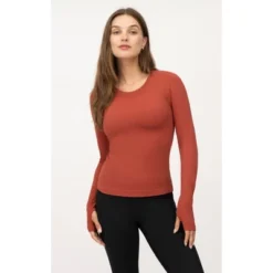Yogalicious Womens Seamless Zaia Long Sleeve Active Shirt -Trendy Women GUEST 7396aa35 d32a 47a6 a8e9 f59195bbc6c5