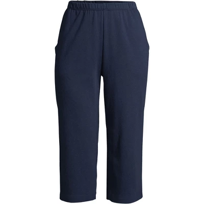 Lands' End Women's Sport Knit High Rise Elastic Waist Pull On Capri Pants 8 Lands' End Women's Sport Knit High Rise Elastic Waist Pull On Capri Pants - Image 8