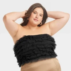 Women's Tiny Tulle Tank Top - A New Day™ -Trendy Women GUEST 75e7f593 bd97 4fe8 bb28 fd658892128c