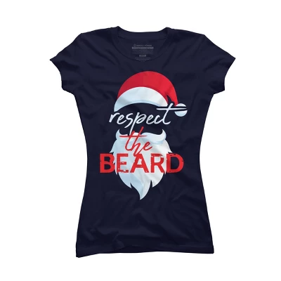 Junior's Design By Humans Respect The Beard Santa Claus Funny Christmas By ILCreative T-Shirt 3 Junior's Design By Humans Respect The Beard Santa Claus Funny Christmas By ILCreative T-Shirt - Image 3