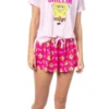 Nickelodeon SpongeBob SquarePants Womens' Chillin' Pajama Set Shorts Pink