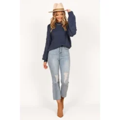 Petal And Pup Katrina Textured Sleeve Crewneck Knit Sweater -Trendy Women GUEST 782263c4 c6db 4aec 9ab3 439cc63972b4