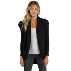 JENNIE LIU Women's 100% Pure Cashmere Long Sleeve Cable-knit Circle Open Cardigan Sweater -Trendy Women GUEST 78cbea74 e44f 4523 a59e 202ed58b20e1