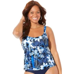 Swimsuits For All Women’s Plus Size Flared Tankini Top 16 Swimsuits For All Women’s Plus Size Flared Tankini Top -Trendy Women GUEST 79be40ba a00f 49f0 88ab aa47b7a15e95
