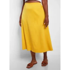 Women's Essential Satin Shift Skirt - Yellow -Trendy Women GUEST 7a001765 fd04 4093 a270 c0a1f78ba42b