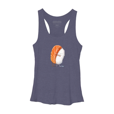 Women's Design By Humans Sushi Hug By Andremullerdko Racerback Tank Top 3 Women's Design By Humans Sushi Hug By Andremullerdko Racerback Tank Top - Image 3