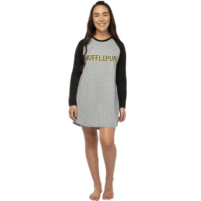 Juniors Harry Potter Hogwarts Houses Pajama Nightgown Raglan Sleep Shirt 6 Juniors Harry Potter Hogwarts Houses Pajama Nightgown Raglan Sleep Shirt - Image 6