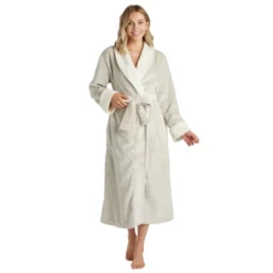 Softies Plush Faux Shearling Robe With Contrast Trim -Trendy Women GUEST 7efa9053 da34 44ef b7b0 07e294f49ed9